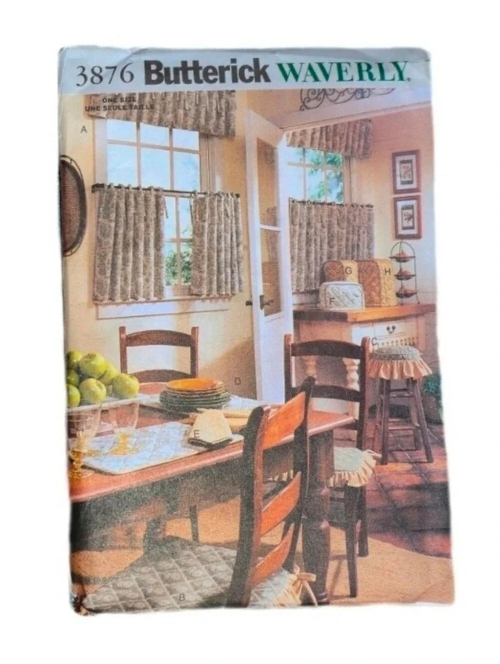 Sewing Pattern Curtains and Valance For The Kitchen Or Other Rooms